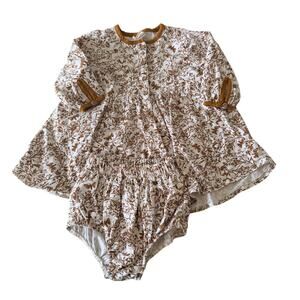 Viverano Organic Floral Butterfly Baby Dress & Bloomers 18-24 months